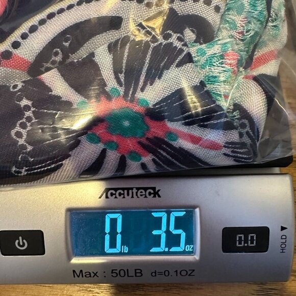 Floral Scarf Oblong Vibrant Flower Pink Navy Frayed Ends Fringe Long Wrap Hijab - Picture 10 of 13